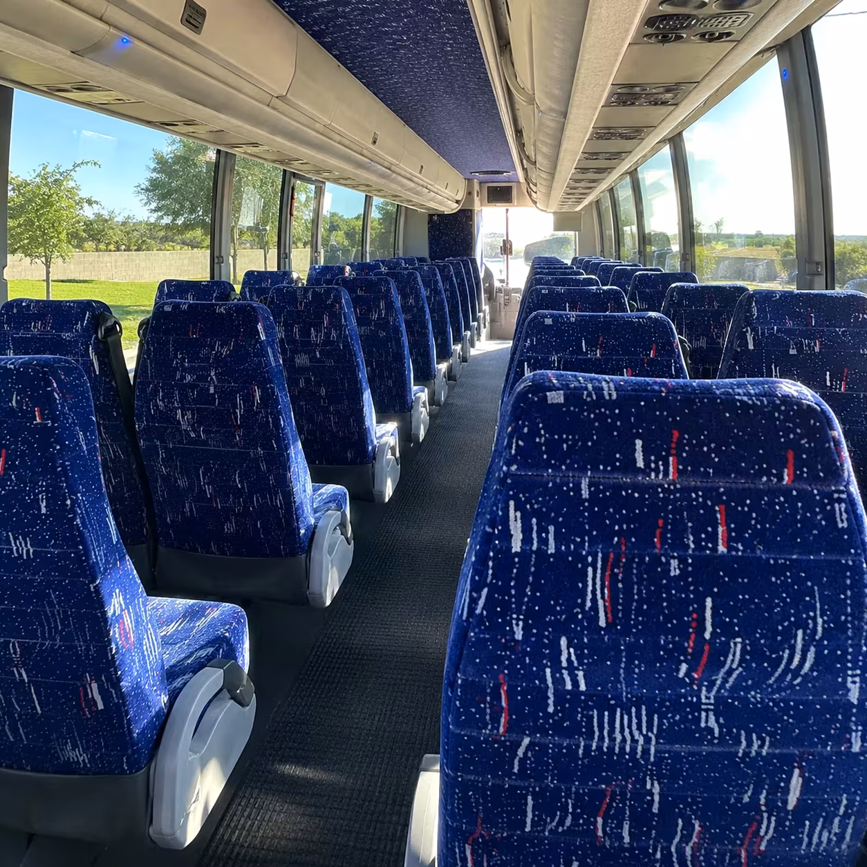 new bedford charter bus interior